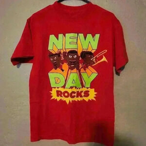 WWE NEW DAY rocks shirt tee tshirt red size M